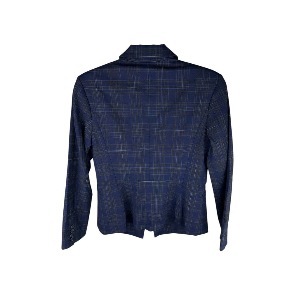 MM LaFleur The Ross Blue Plaid Virgin Wool Blend Blazer Skirt Suit Size 8 NEW - Picture 2 of 9